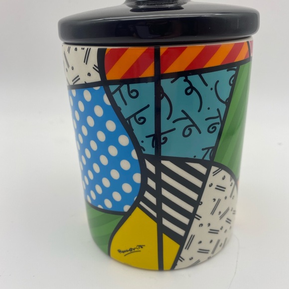 Enesco Disney by Britto Mickey Mouse and Pluto Candy Jar Canister, 6 Inch - Picture 2 of 5